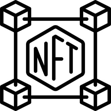 Blok zincir simgesi, ödenebilir olmayan sembolik vektör çizimi