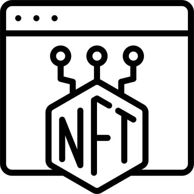 Tarayıcı simgesi, ödenebilir olmayan sembolik vektör illüstrasyonu