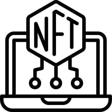 Laptop simgesi, ödenebilir olmayan sembolik vektör illüstrasyonu