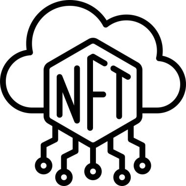 Bulut simgesi, ödenebilir olmayan sembolik vektör illüstrasyonu