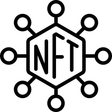 Nft ağ simgesi, ödenebilir olmayan vektör illüstrasyonuName