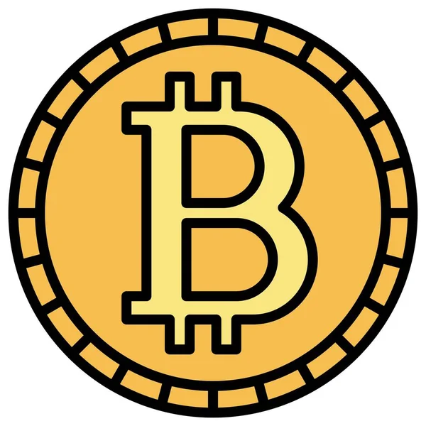 Icône Pièce Monnaie Bit Illustration Vectorielle Liée Crypto Monnaie — Image vectorielle