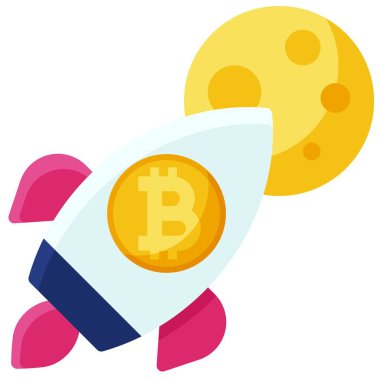 Ay simgesi, Kripto para birimi bağlantılı vektör çizimi