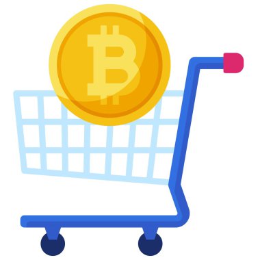 Ödeme simgesi, Kripto para birimi bağlantılı vektör çizimi