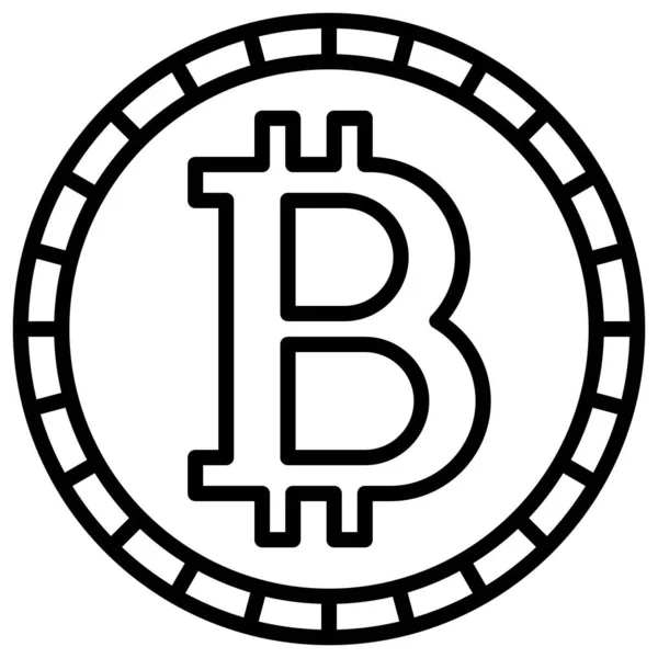 Icono Moneda Bits Ilustración Vectorial Relacionada Con Criptomoneda — Vector de stock