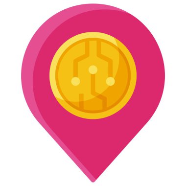 Adres simgesi, yerel finans kaynaklı vektör illüstrasyonuName