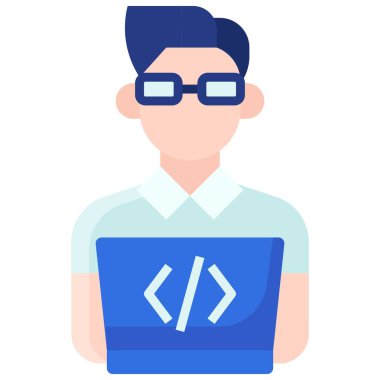 Geliştirici simgesi, yerel finansman ile ilgili vektör illüstrasyonu