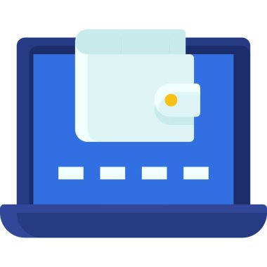 Dijital cüzdan simgesi, ademi merkeziyetçi mali vektör illüstrasyonu