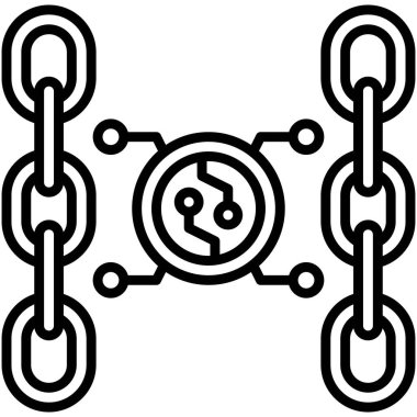 Köprü simgesi, merkeziyetçilikten arındırılmış mali vektör illüstrasyonu