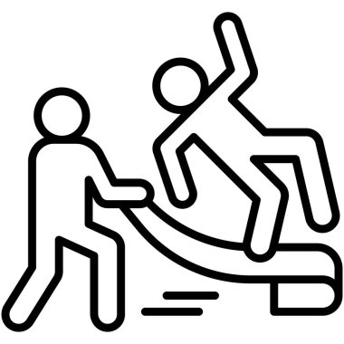 Halı çekme simgesi, yerel finansman ile ilgili vektör illüstrasyonu