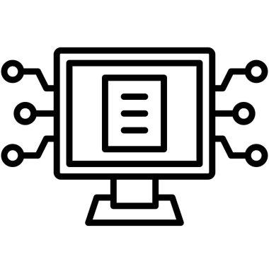 Protokol simgesi, ademi merkeziyetçilikten arındırılmış mali vektör illüstrasyonu