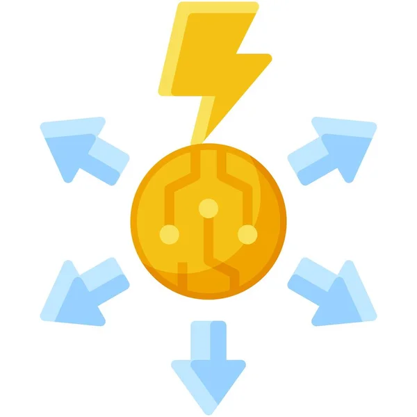 Liquidierung Symbol Dezentralisierte Finanzierung Bezogene Vektorillustration — Stockvektor