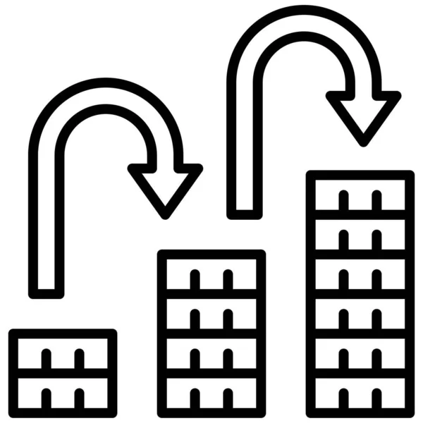 Auto Compounding Icon Decentralized Financial Related Vector Illustration — 스톡 벡터