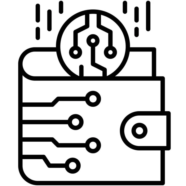 Portemonnaie Symbol Vektor Illustration Zusammenhang Mit Dezentralisierten Finanzen — Stockvektor