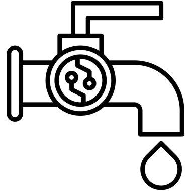 Musluk simgesi, Kripto para birimi bağlantılı vektör çizimi