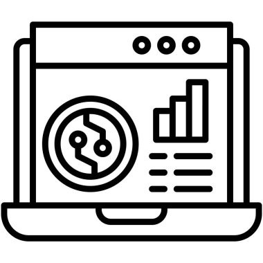 Analiz simgesi, Kripto para birimi bağlantılı vektör çizimi