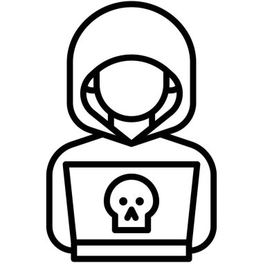 Siber saldırı simgesi, Kripto para birimi bağlantılı vektör çizimi