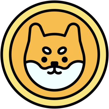 Meme para simgesi, Kripto para birimi bağlantılı vektör illüstrasyonu