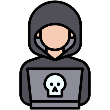 Siber saldırı simgesi, Kripto para birimi bağlantılı vektör çizimi