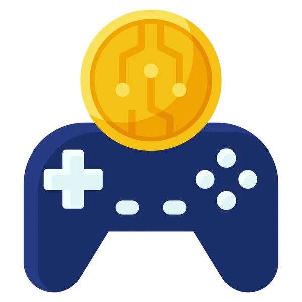 Gamefi Icoon Cryptogeld Gerelateerde Vector Illustratie — Stockvector