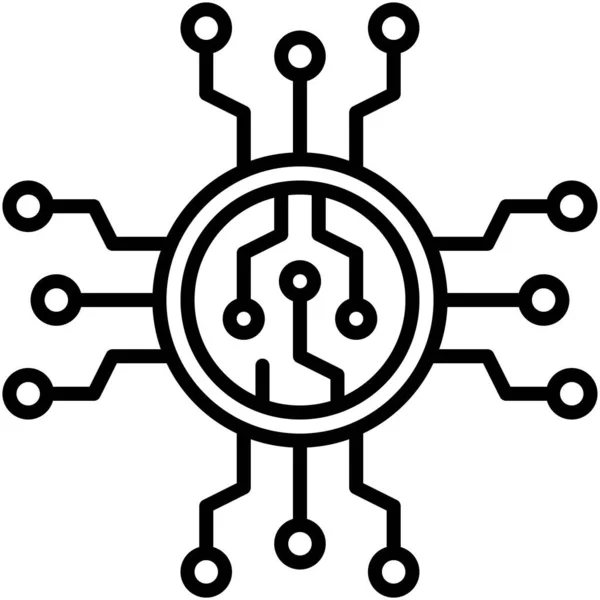 Ikona Technologie Blocchain Ilustrace Vektoru Souvisejícího Kryptoměnou — Stockový vektor