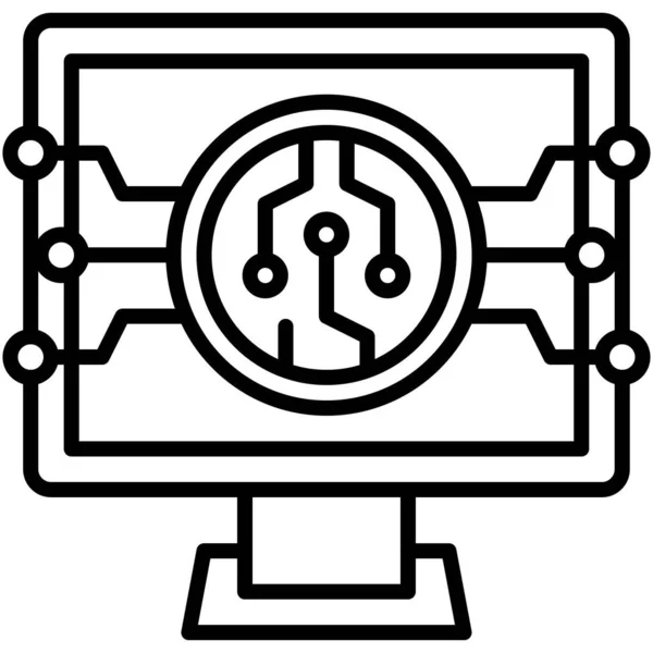 マイニングプールのアイコン 暗号通貨関連のベクトルイラスト — ストックベクタ