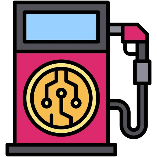 Icône Des Taxes Sur Gaz Illustration Vectorielle Liée Crypto Monnaie — Image vectorielle