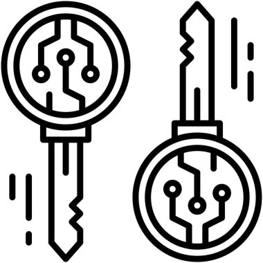 Çoklu imza simgesi, engelleme teknolojisi ile ilgili vektör illüstrasyonu