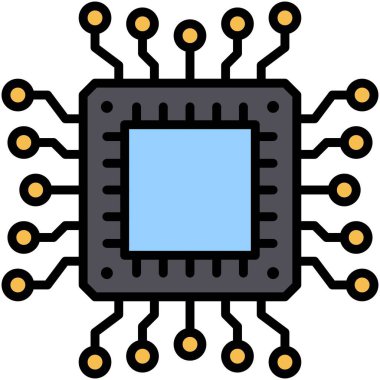 İşlemci Madencilik simgesi, Engelleme Teknolojisi İlgili Vektör Çizimi
