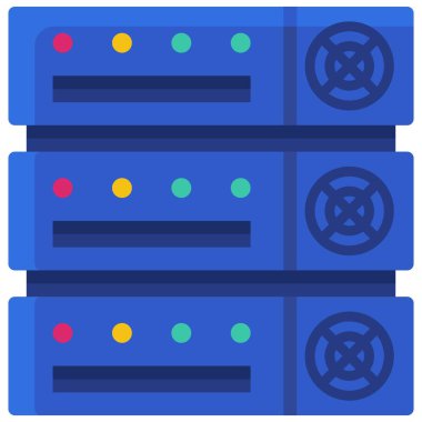 Madencilik raf simgesi, engelleme teknolojisiyle ilgili vektör illüstrasyonu