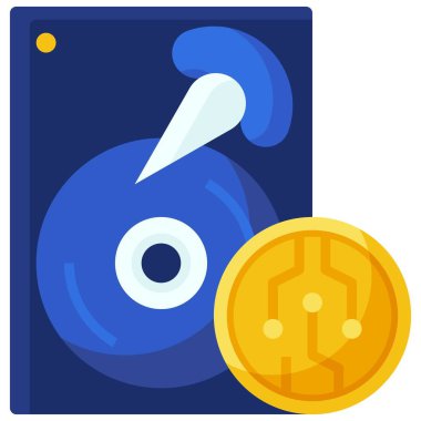 Kapasite simgesi, engelleme teknolojisi bağlantılı vektör illüstrasyonu