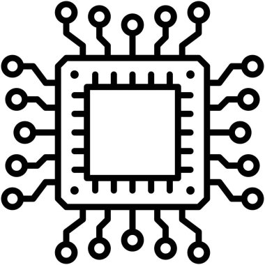 İşlemci Madencilik simgesi, Engelleme Teknolojisi İlgili Vektör Çizimi