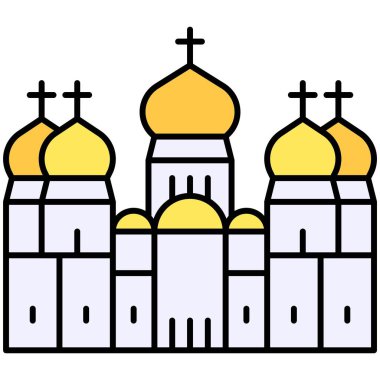Kiev Pechersk Lavra simgesi, Ukrayna ve Ukrayna bağlantılı vektör illüstrasyonu