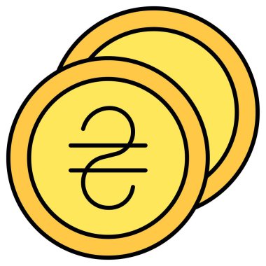 Hryvnia simgesi, Ukrayna ve Ukrayna bağlantılı vektör illüstrasyonu
