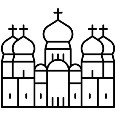 Kiev Pechersk Lavra simgesi, Ukrayna ve Ukrayna bağlantılı vektör illüstrasyonu
