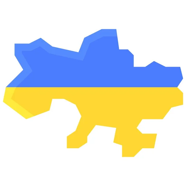 Ucrania Mapa Del Icono Ucrania Ucrania Vector Relacionado Con Ilustración — Vector de stock