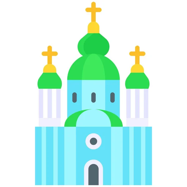 Ікона Монастиря Святого Михайла Україна Українці Пов Язали Векторну Ілюстрацію — стоковий вектор