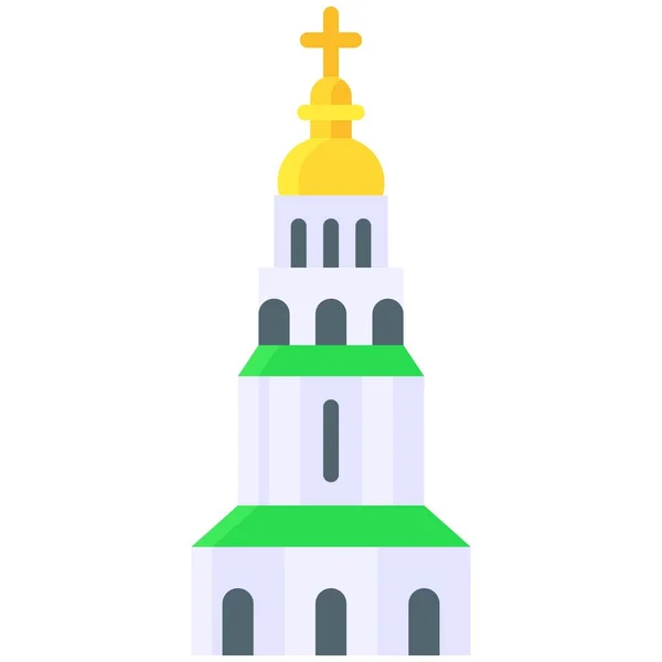 Kiev Pechersk Lavra Icono Ucrania Ucrania Vector Relacionado Ilustración — Archivo Imágenes Vectoriales