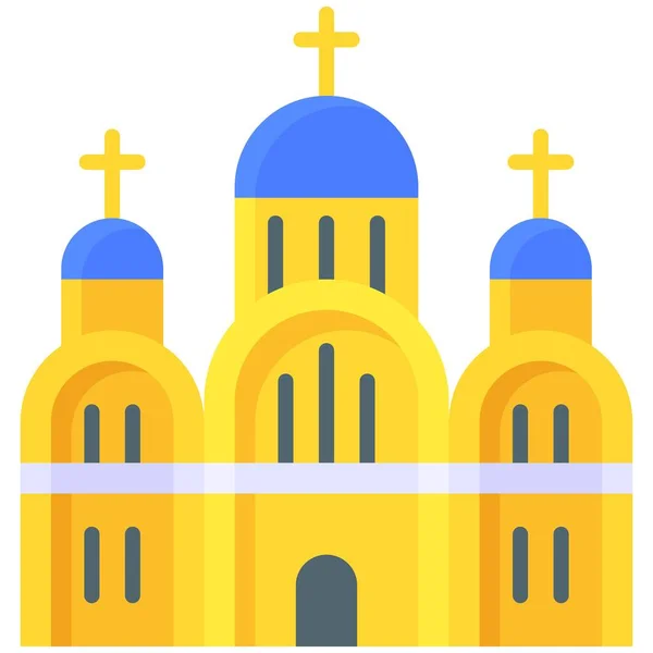 Ícone Catedral Volodymyr Ucrânia Ucranianos Relacionados Ilustração Vetorial —  Vetores de Stock