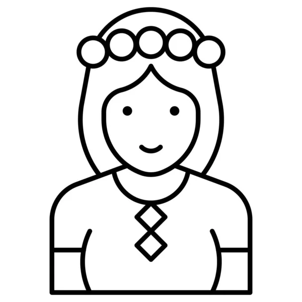 Икона Украина Женщина Украина Украинцы — стоковый вектор