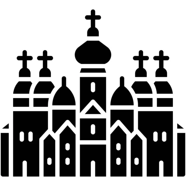 Icono Catedral Santa Sofía Ucrania Ucranianos Relacionados Vector Ilustración — Vector de stock