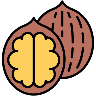 Ceviz ikonu, Hamursuz Bayramı veya Pesach ile ilgili vektör illüstrasyonu