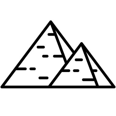 Mısır piramit simgesi, Hamursuz Bayramı veya Pesach bağlantılı vektör illüstrasyonu