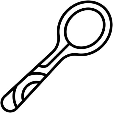 Ahşap kaşık simgesi, Hamursuz Bayramı veya Pesach ile ilgili vektör illüstrasyonu