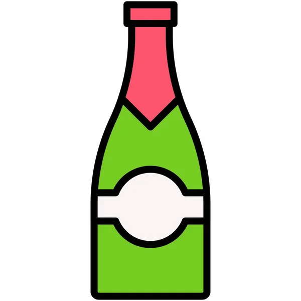 Champagner Symbol Pessach Oder Pessach Vektorillustration — Stockvektor