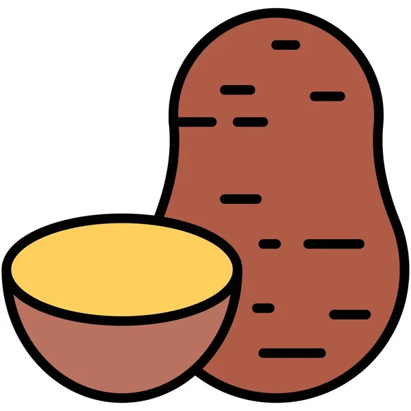 Icona Della Patata Illustrazione Vettoriale Relativa Alla Pasqua Pesach — Vettoriale Stock