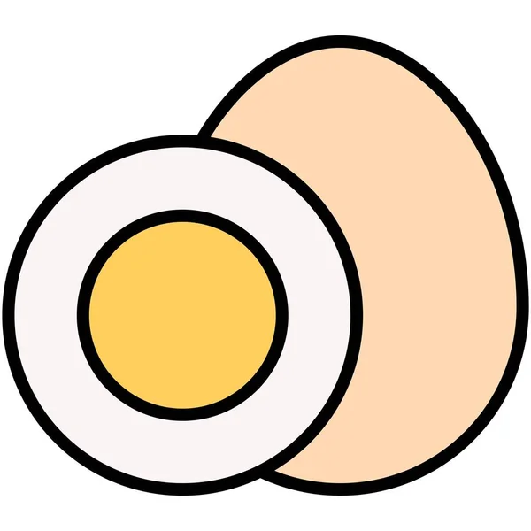 Ícone Ovos Cozidos Ilustração Vetorial Relacionada Páscoa Pesach — Vetor de Stock