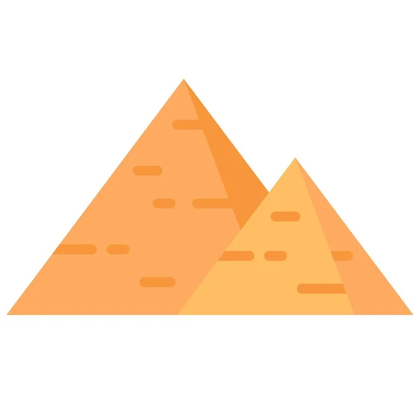 Icône Pyramidale Égyptienne Illustration Vectorielle Liée Pâque Pessah — Image vectorielle