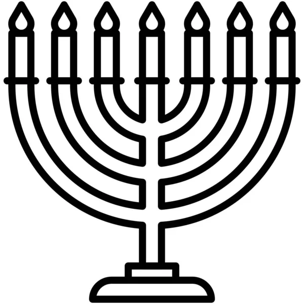 Εικονίδιο Menorah Passover Pesach Σχετική Διανυσματική Απεικόνιση — Διανυσματικό Αρχείο