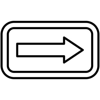 Sağ ok işareti simgesi, yol bulma işareti çizimi